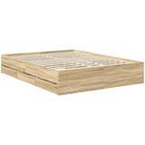  Krevetna konstrukcija s ladicama Sonoma hrast 150 x 200 cm | shoptok.hr