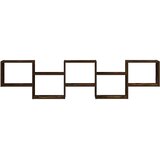  Zidna kockasta polica s 5 odjeljaka od dimljenog | shoptok.hr