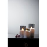 Star Trading Siva LED sveča iz voska v steklu M-Twinkle, višina 7,5 cm | Shoptok.si