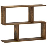  Zidna polica Dimljeni hrast 72 x 17 x 55 5 cm prerađeno drvo - Dimljeni hrast 2 odjeljka | shoptok.hr
