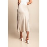 Fenzy Midi Suknja Od Imitacije Satena, Bež Boje | shoptok.hr