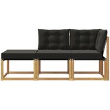 3 3 kom. Sekcionalna sofa Masivno bagremovo drvo, Tekstilen | shoptok.hr
