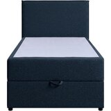 MID.YOU POSTELJA Z VZMETNICO 100 cm x 200 cm , tekstil, leseni material temno modra | Shoptok.si