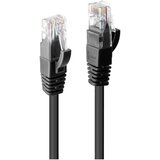 Lindy 48075 RJ45 omrežni kabel\, Patch kabel CAT 6 U/UTP 0.30 m črna 1 kos, (20419651) | Shoptok.si