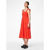 Pieces Poletna obleka 'LUNA' oranžno rdeča | Shoptok.si