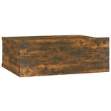 The Living Store Lebdeča nočna omarica dimljeni hrast 40x30x15cm konstruiran les - Lebdeča Nočna Omarica, (21421084) | Shoptok.si