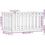 vidaXL Povišena vrtna gredica bijela 100x50x50 cm masivna borovina | shoptok.hr