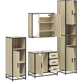 vidaXL 4-dijelni set kupaonskog namještaja boja hrasta sonome drveni | shoptok.hr