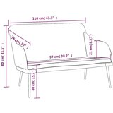  Klupa plava 110 x 76 x 80 cm baršunasta | shoptok.hr