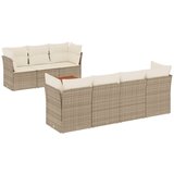 Maison Chic Seti vrtnega pohištva - Vrtna garnitura - Vrtni pohištvo set 8-delna z blazinami bež poli ratan, (21799406) | Shoptok.si