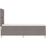 Box Postelja z vzmetnico z vzglavjem Taupe 80 x 200 cm blago, (5000127579) | Shoptok.si