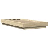 vidaXL Posteljni okvir sonoma hrast 100x200 cm inženirski les | Shoptok.si
