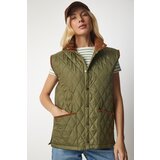  Women's Khaki Pocket Quilted Vest | Eponuda.ba