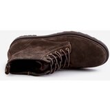 Big Star Suede Insulated Men's Ankle Boots Zipper Big Star Brown | shoptok.hr