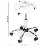 Modern Home Rotirajuca stolica u obliku sedla, kozmetilka i medicinska. podesiva, bela - | ePonuda.com