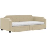  Dnevni krevet na razvlačenje s ladicama krem 90x200 cm tkanina | shoptok.hr