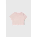 PepeJeans Otroška bombažna kratka majica NICKY roza barva