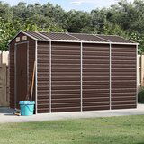 vidaXL vrtna lopa rjava 191x300x198 cm pocinkano jeklo | Shoptok.si