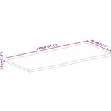 Stolna ploča 140x60x3,8 cm masivno drvo manga sa živim rubom | shoptok.hr