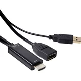 HDMI Adapter [1x Muški konektor HDMI - 1x Ženski konektor DisplayPort] Crna