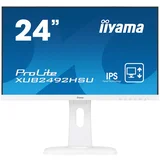 Iiyama Monitor Prolite, 24” WHITE, ETE ULTRA SLIM LINE , 1920×1080, ETE IPS-panel, 13cm Height Adj. Stand, Pivot, 250 cd/m², Speakers, VGA, HDMI, DisplayPort, 4ms (23,8” VIS)