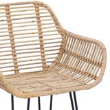  Barski stolac 2 pcs Prirodna 55 x 52 x 92 cm Ratan i čelik | shoptok.hr