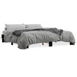  Okvir za krevet crni 200 x 200 cm konstruirano drvo i metal | shoptok.hr