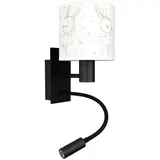 LED fleksibilna lampa BOBO 1xE27/25W/230V + LED/3W crna/bela/zečići