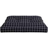  Jastuk za palete crni karirani 70 x 70 x 12 cm od tkanine | shoptok.hr