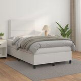 Maison Chic Box spring postelja - Vzmetna postelja z vzmetnico bel 120x200 cm umetno usnje SL6888, (21904902) | Shoptok.si