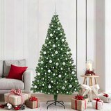 vidaXL Umestno božično drevo Zelena 210 cm PVC, jeklo in plastika | Shoptok.si