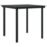  5-dijelni vrtni blagovaonski set s jastucima crni | shoptok.hr