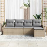  Sjedeća garnitura za vrt 5 pcs Bež poliratan | shoptok.hr