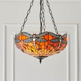 Endon 64076 - Luster na lancu Tiffany DRAGONFLY 3xE27/60W/230V, prečnik 41 cm | Eponuda.com