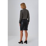Marisse Faux Leather Skirt Z-Sc-3611 Black | ePonuda.com