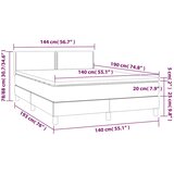  box spring s madracem LED plavi 140x190 cm od tkanine | shoptok.hr