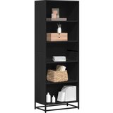 vidaXL Polica za knjige crna 60x35x170,5 cm izrađeno drvo | shoptok.hr