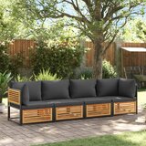 vidaXL 4-dijelni set vrtnih sofa s jastucima masivno bagremovo drvo Cijene