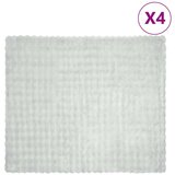 vidaXL Dežnik iz umetnega zajčjega krzna 4 pcs Siva 240 x 270 cm | Shoptok.si