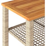  Vrtni stol bež 70 x 38 x 42 cm od poliratana i drva bagrema | Eponuda.com
