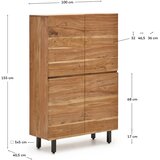 Kave Home Komoda iz masivne akacije v naravni barvi 100x155x40,5 cm Uxue – | Shoptok.si