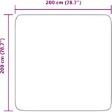  Čupavi tepih s visokim vlaknima crni 200x200 cm poliester | shoptok.hr