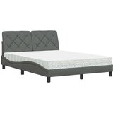 vidaXL Krevet s madracem svjetlosivi 140x200 cm tkanina | shoptok.hr