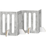 Preklopna ogradica za kućne ljubimce 4 pcs Betonsko Siva | shoptok.hr