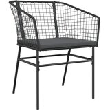  5-dijelni vrtni blagovaonski set s jastucima od crnog | Eponuda.com