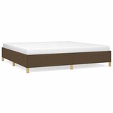 The Living Store Posteljni okvir brez vzmetnice temno rjav 200x200 cm blago - Posteljni Okvir, (21524562) | Shoptok.si