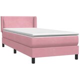 Box Spring krevet s madracem ružičasti 100x220 cm baršun | shoptok.hr