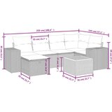  7-dijelni set vrtnih sofa sivi od poliratana | shoptok.hr