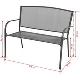  Klop 108 cm jeklo in mreža antracitne barve | Shoptok.si