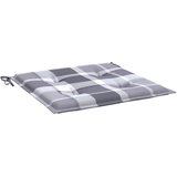  Jastuci za vrtne stolice 6 kom sivi karirani 50x50x4 cm tkanina | shoptok.hr